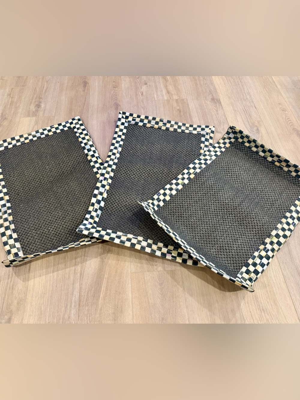3 Mackenzie-Childs Courtly Check Black Sisal 2' X 3' Rugs